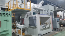 苏州客户定制的多工位自动转盘喷砂机已调试完成发货