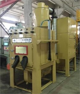 单工位自动转盘式喷砂机