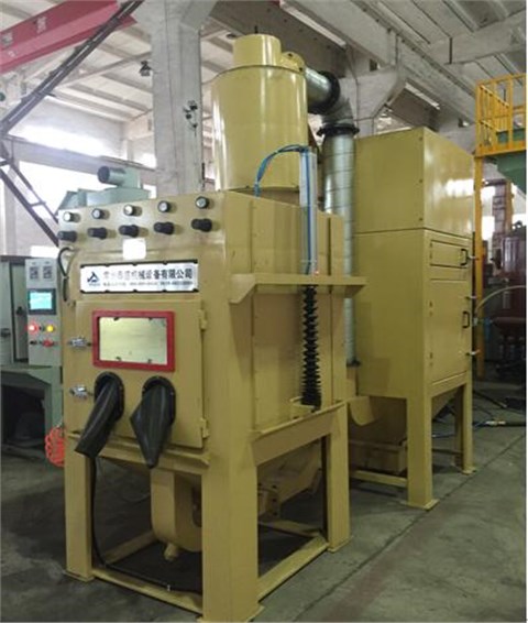 单工位自动转盘式喷砂机