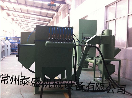 热烈祝贺我公司为上海宝钢集团有限公司签订的管端螺纹喷砂机已验收通过准备发货