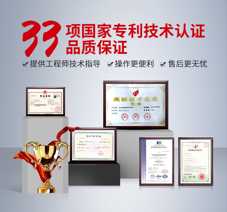 泰盛机械13项国家专利技术认证