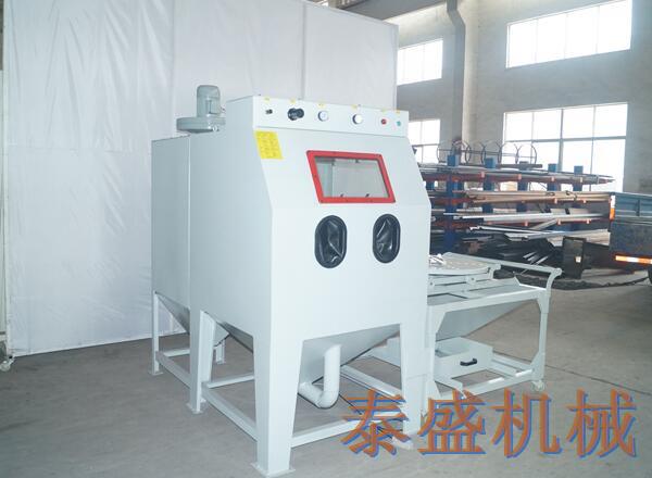 推车转盘式喷砂机2